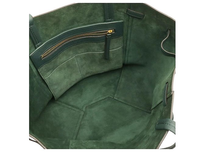 Céline Borsa Tote Celine Cabas Phantom in pelle Verde - vista 6