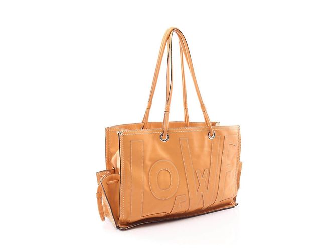 Loewe Anagram Leder Tote Bag Braun - Ansicht 2