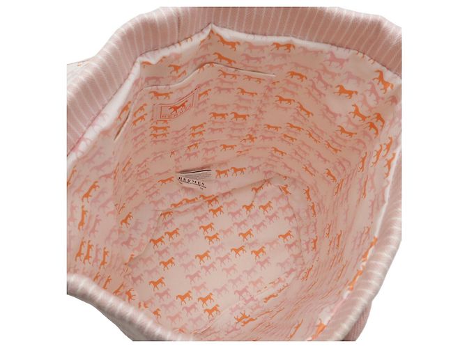 Hermès Zaino in cotone Cavalcolor Hermes Rosa - vista 5