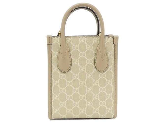 Borsa a tracolla Gucci GG Supreme Canvas Marrone Beige - vista 2
