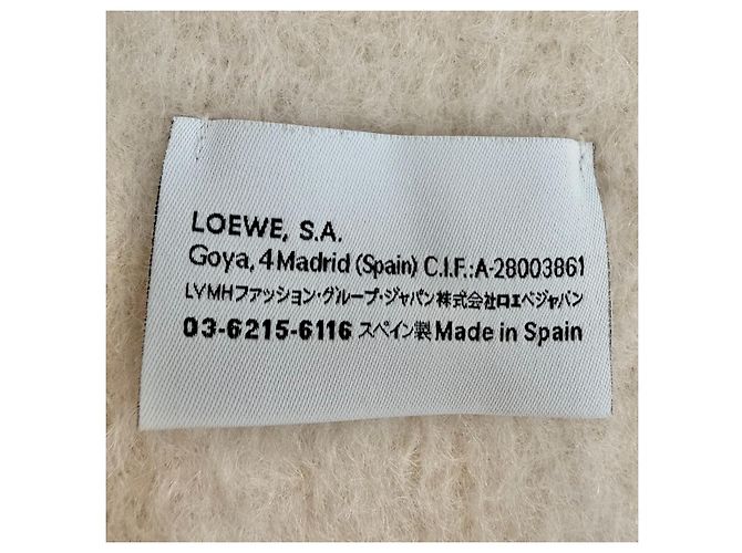 Sciarpa in lana mohair Loewe Bianco - vista 6