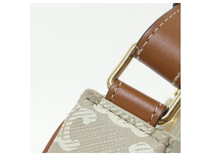 Céline Borsa a tracolla Celine Ava Trionphe Canvas Calf Marrone Beige - vista 3