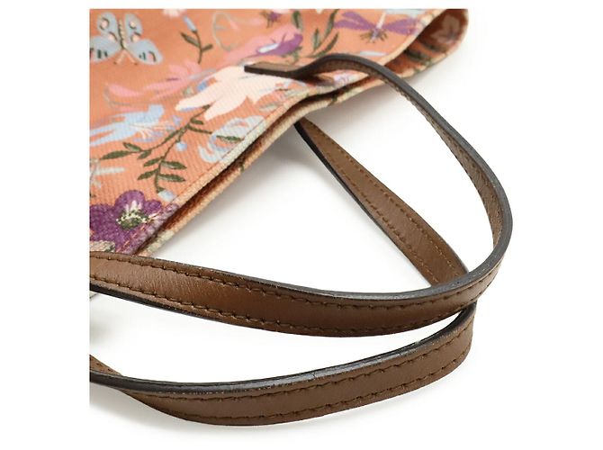 Gucci Flora Canvas Leather Tote Bag Metallic Bronze - Ansicht 4