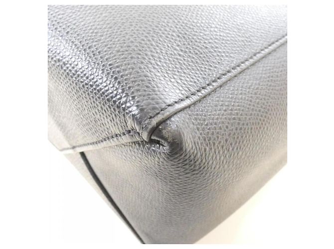 Céline Celine Vertikaler Cabas Small Calf Tote Bag Blau - Ansicht 3