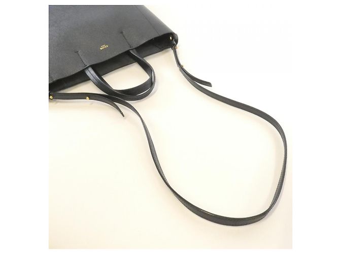 Céline Celine Vertikaler Cabas Small Calf Tote Bag Blau - Ansicht 5