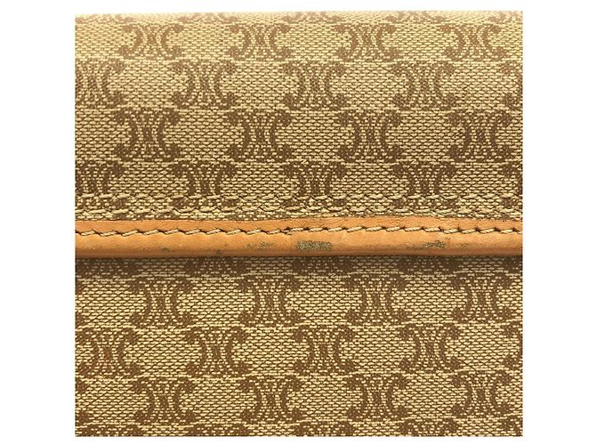 Céline Borsa a tracolla CELINE in tela rivestita Marrone Beige - vista 6