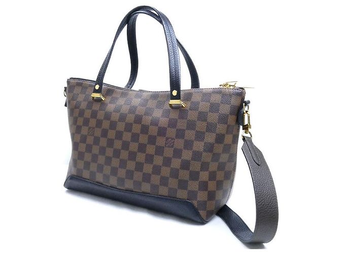 Borsa Louis Vuitton Hyde Park Damier Marrone - vista 2