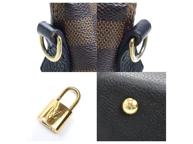 Borsa Louis Vuitton Hyde Park Damier Marrone - vista 7