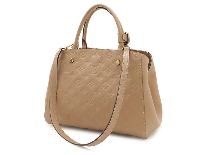 Borsa Louis Vuitton Montaigne Monogram Empreinte Marrone - vista 2