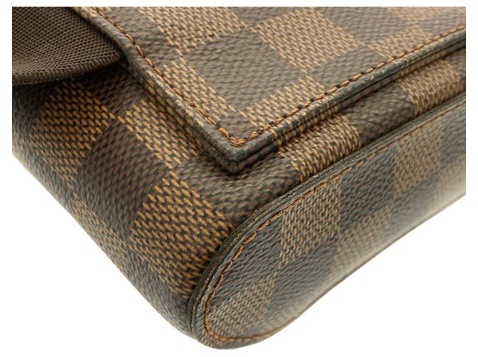 Borsa a tracolla Louis Vuitton Damier Geronimos Marrone - vista 3