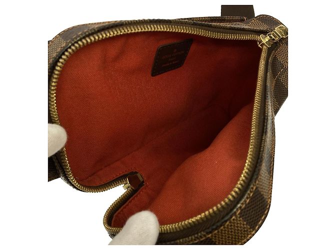 Borsa a tracolla Louis Vuitton Damier Geronimos Marrone - vista 6