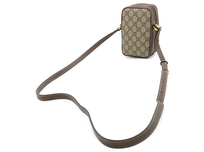 Borsa a Spalla Gucci Ophidia GG Supreme Marrone Beige - vista 2