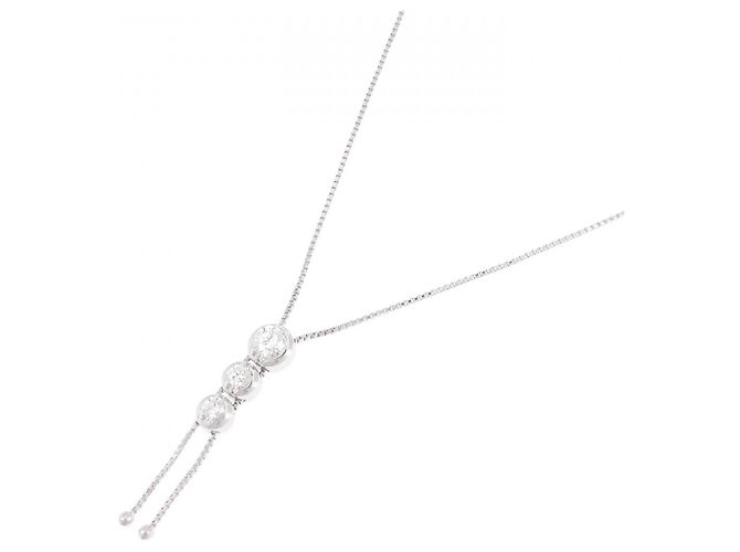 Collana TASAKI in Au750 con Diamanti Argento Metallico - vista 2