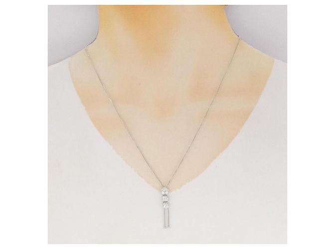 Collana TASAKI in Au750 con Diamanti Argento Metallico - vista 7