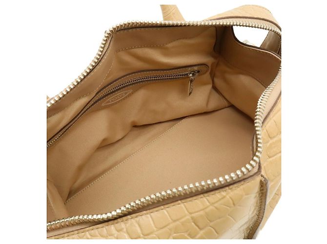 Borsa 2way in pelle D-styling Tod's Marrone Beige - vista 6