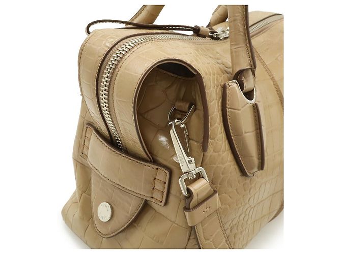 Borsa 2way in pelle D-styling Tod's Marrone Beige - vista 7