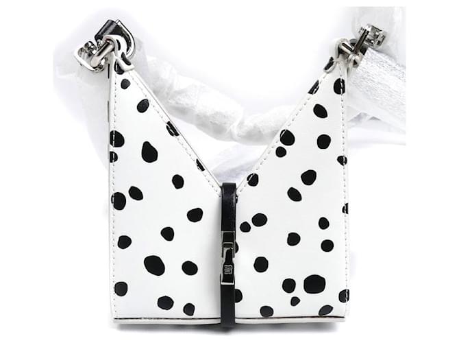 Borsa a tracolla 2way in micro pelle con cut-out Givenchy Bianco - vista 2
