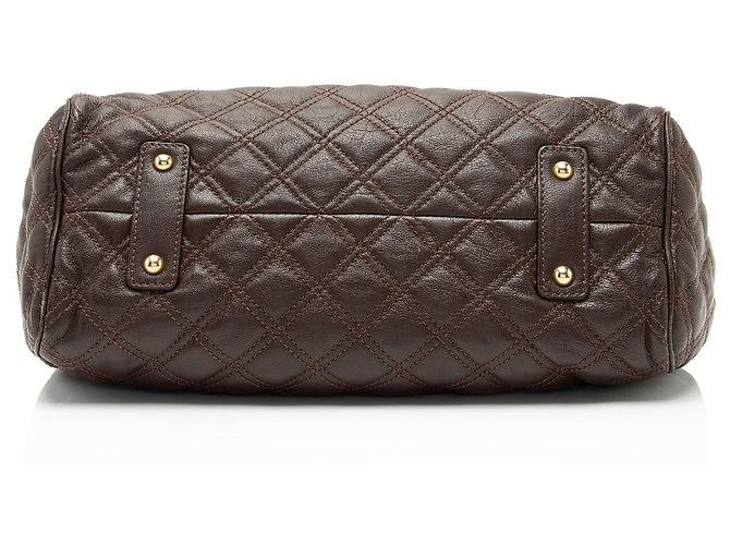 Borsa Stam in agnello trapuntato Marc Jacobs Marrone - vista 4
