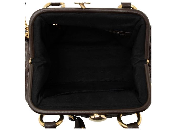 Borsa Stam in agnello trapuntato Marc Jacobs Marrone - vista 7