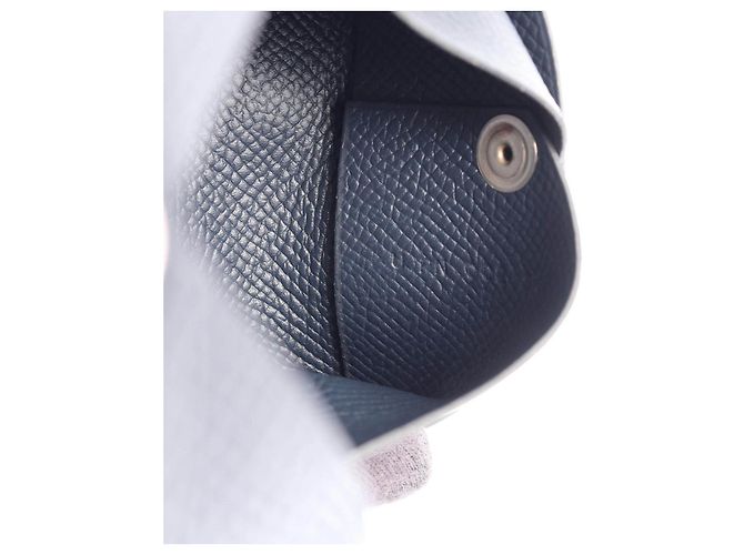 Hermès Tarjetero Calvi en piel Epsom Hermes Azul - vista 6