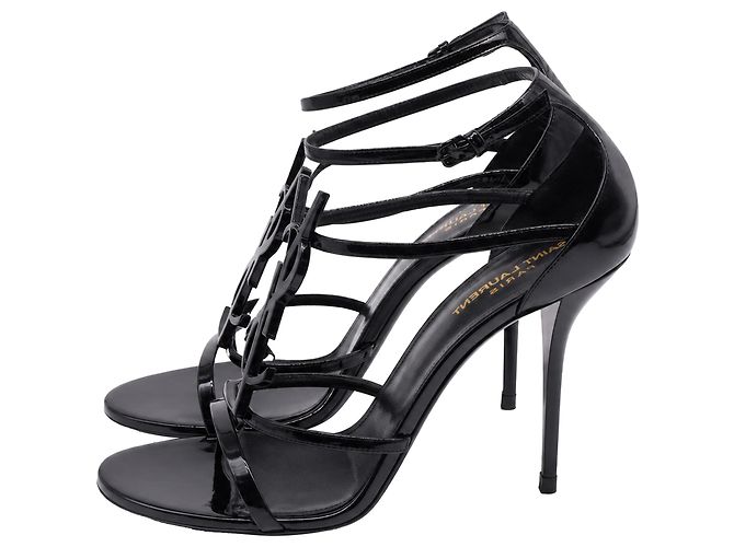 Décolleté Cassandra di Saint Laurent in vernice nera Nero - vista 5
