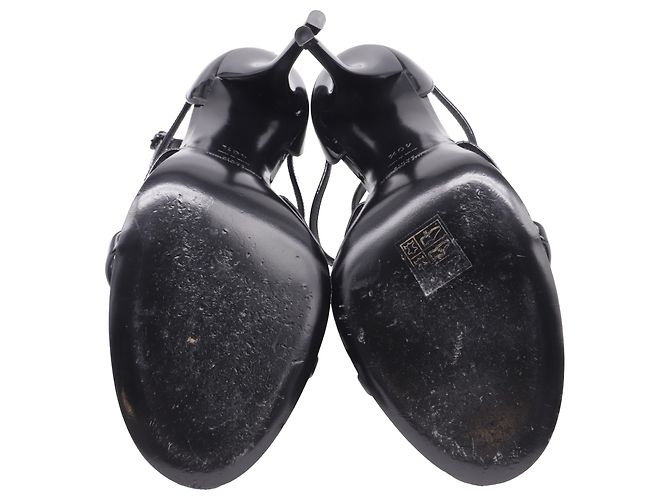 Décolleté Cassandra di Saint Laurent in vernice nera Nero - vista 7