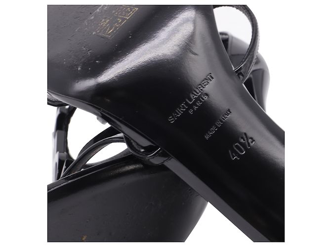 Décolleté Cassandra di Saint Laurent in vernice nera Nero - vista 8