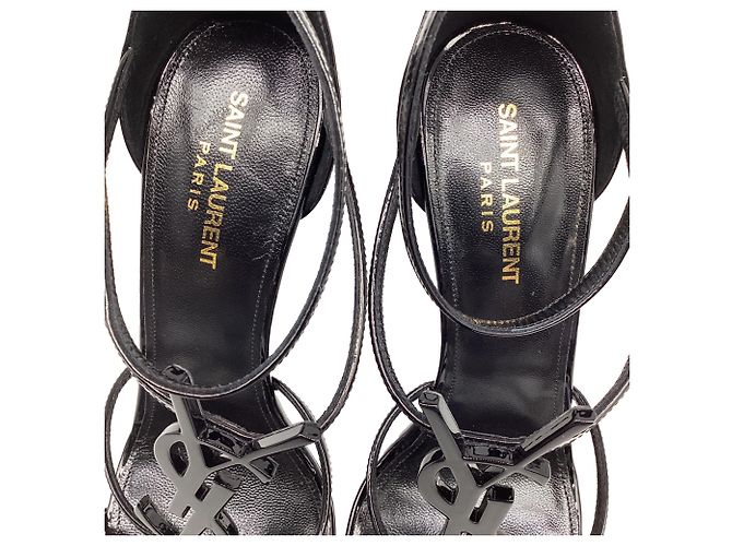 Décolleté Cassandra di Saint Laurent in vernice nera Nero - vista 9