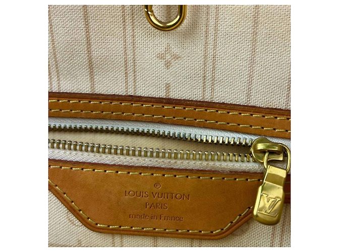 Borsa Tote Louis Vuitton Neverfull PM Damier Azur Bianco - vista 6