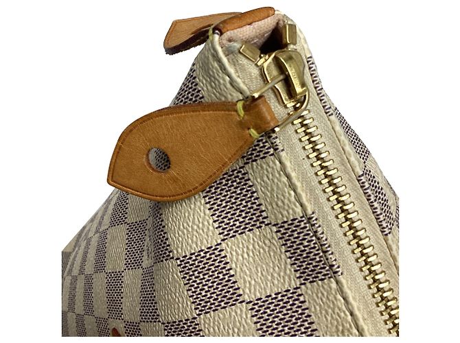 Louis Vuitton Lena Damier Azur MM Tote Bag aus weiß beschichtetem Canvas - Ansicht 11
