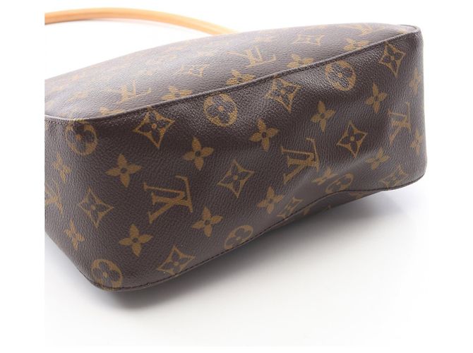 Borsa a Spalla Louis Vuitton Looping MM Monogram Marrone - vista 8