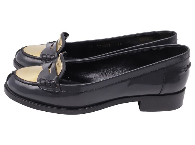 Mocassini Penny in pelle nera Yves Saint Laurent Nero - vista 4