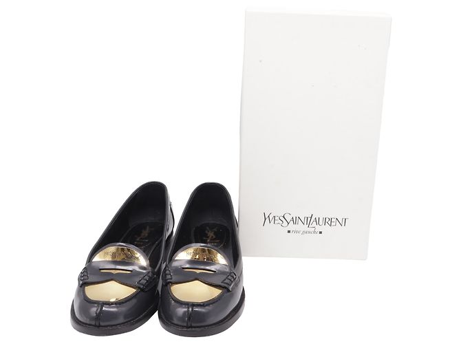 Mocassini Penny in pelle nera Yves Saint Laurent Nero - vista 6
