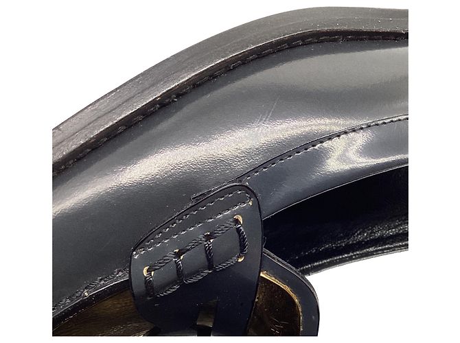 Mocassini Penny in pelle nera Yves Saint Laurent Nero - vista 7