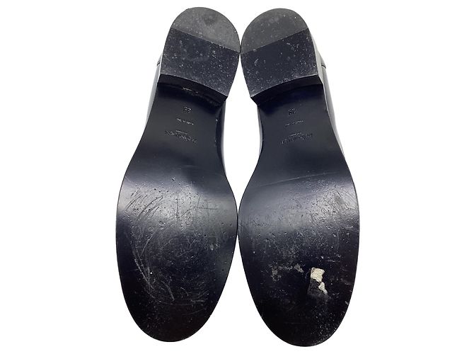 Mocassini Penny in pelle nera Yves Saint Laurent Nero - vista 9