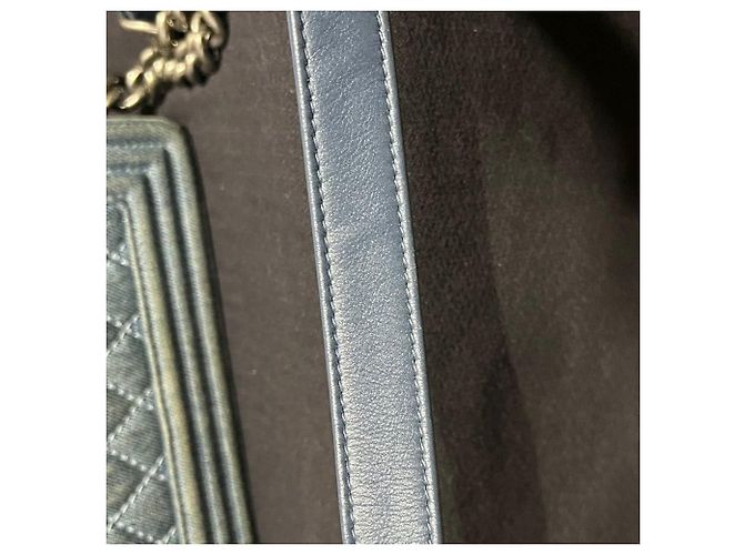 Le Boy Chanel Boy Flap Small Quilted Denim Azul - vista 5
