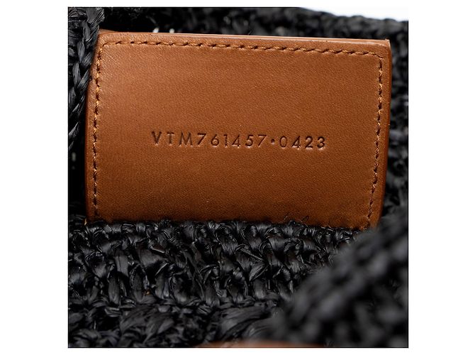 Saint Laurent Raffia Panier Medium Tote Schwarz - Ansicht 6