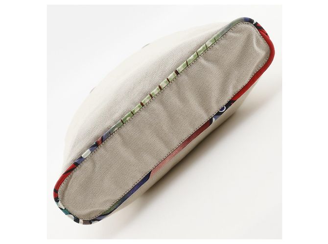 Hermès Hermes Petit h Toiles H Canvas Seidentote Braun Beige - Ansicht 9