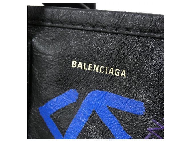Borsa Tote in Pelle Balenciaga Bazaar Shopper Nero - vista 4