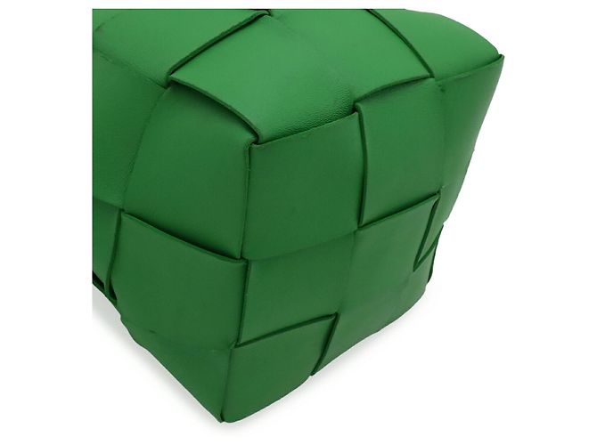 Borsa a secchiello piccola Cassette Bottega Veneta Verde - vista 3
