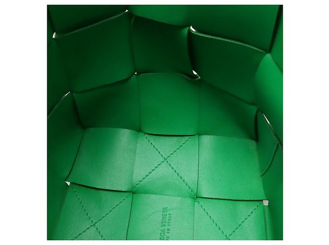 Borsa a secchiello piccola Cassette Bottega Veneta Verde - vista 7