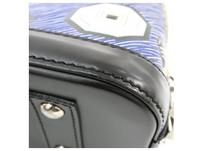 Borsa Louis Vuitton Alma BB Epi Denim Blu - vista 3
