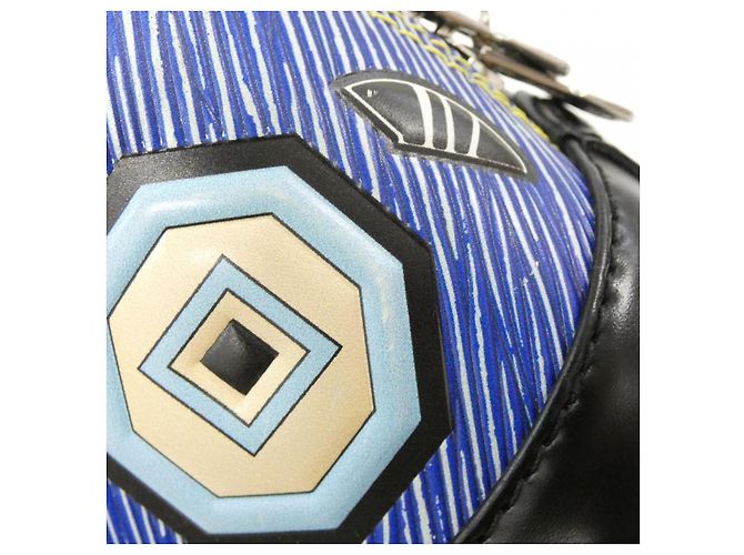 Borsa Louis Vuitton Alma BB Epi Denim Blu - vista 7