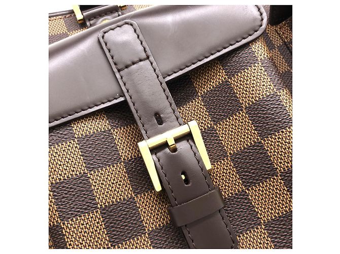 Borsa Tote Louis Vuitton Manosque Damier Marrone - vista 5