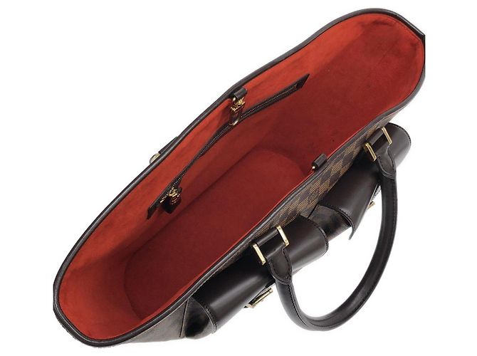 Borsa Tote Louis Vuitton Manosque Damier Marrone - vista 8