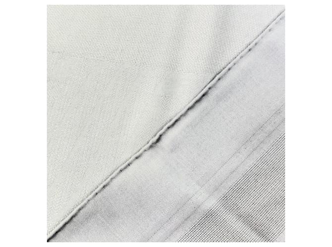Hermès Sciarpa in cashmere e seta Hermes Sangle Logo Argento Metallico - vista 2