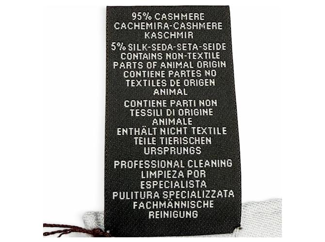 Hermès Sciarpa in cashmere e seta Hermes Sangle Logo Argento Metallico - vista 6