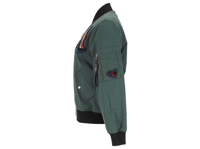 Chaqueta bomber con parches Proenza Schouler en poliamida verde oliva - vista 2