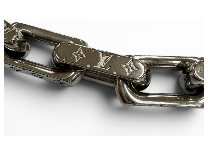 Collana Louis Vuitton Monogram Argento Metallico - vista 3