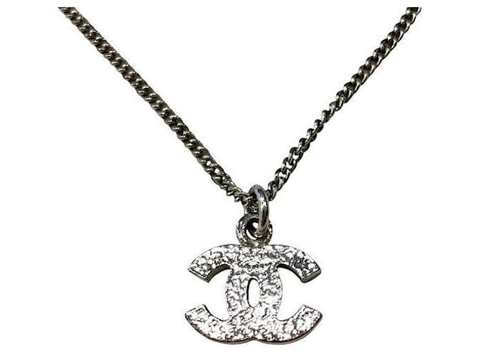 Collana Chanel Coco Mark Argento Metallico - vista 4